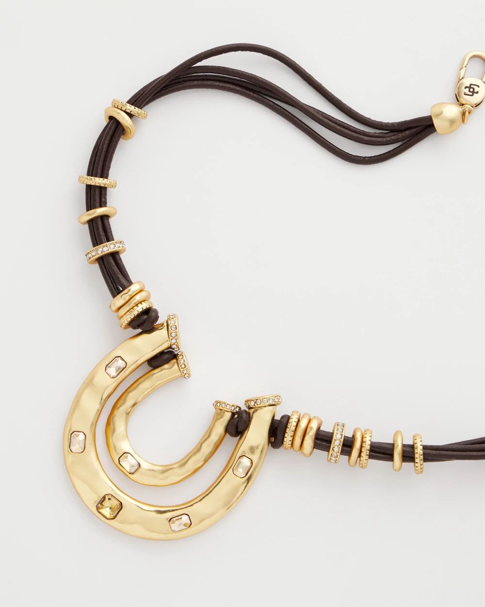 Equestrian Golden Horseshoe Pendant Necklace | Chico's
